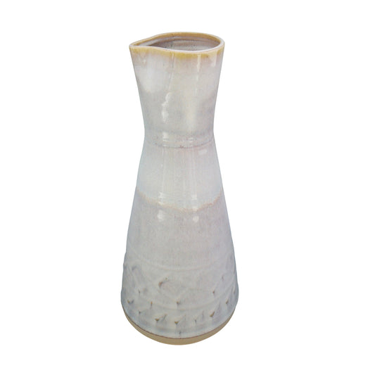 White Carafe with pattern made by Castle Arch Pottery